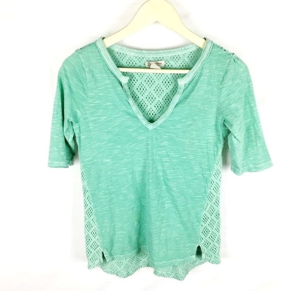 Lucky Brand Tops - Lucky Brand (C3-08) Women's XS Green Blouse